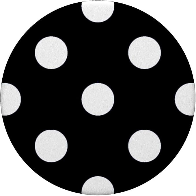 Polka Dot Black and White Pattern PopSockets Adhesive PopGrip