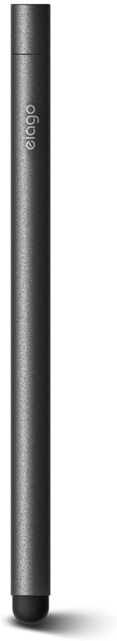 elago Premium Aluminum Slim Stylus Pens for All Touch Screen Tablets | Soft Touch Pen-Point Precise Touch and Control Extra Rubber Tip Included Ergonomic Grip Comfortable Grip (Black)