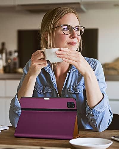 DTTO Case for iPad Pro 11 Inch 4th / 3rd / 2nd / 1st Generation 2022/2021/2020/2018Premium PU Leather Folio Stand Cover with Hand Strap Auto Wake/SleepMultiple Viewing Angles Black
