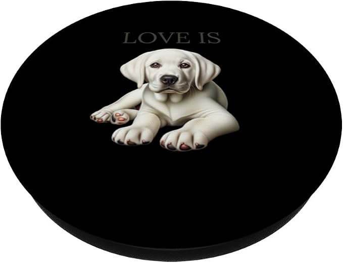 White Labrador Retriever Shirt Lab Tee Dog Mom Dad Puppy PopSockets Standard PopGrip