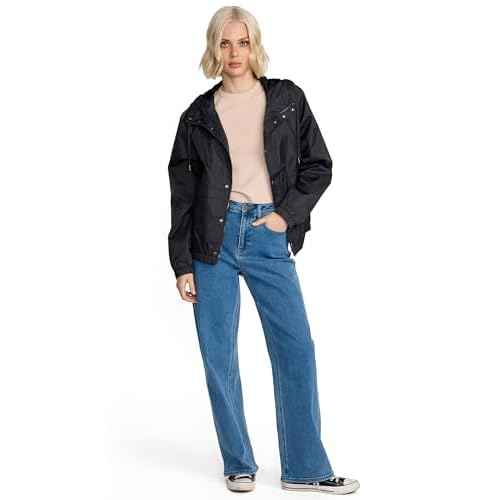 Volcom Womens Stonewind Windbreaker Jacket ? Lightweight Hooded Zip-up with Mesh Lining