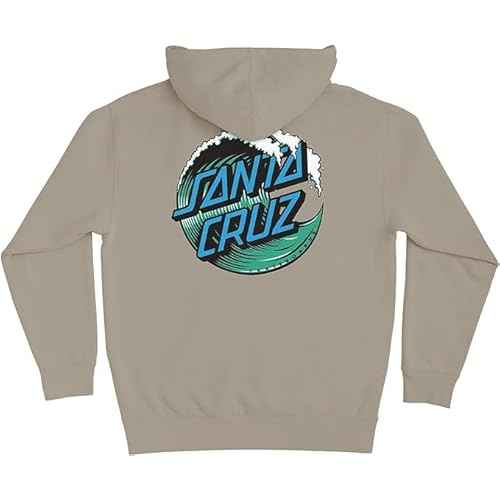 SANTA CRUZ Wave Dot P/O Hooded Heavyweight Sweatshirt Cement XXL Mens