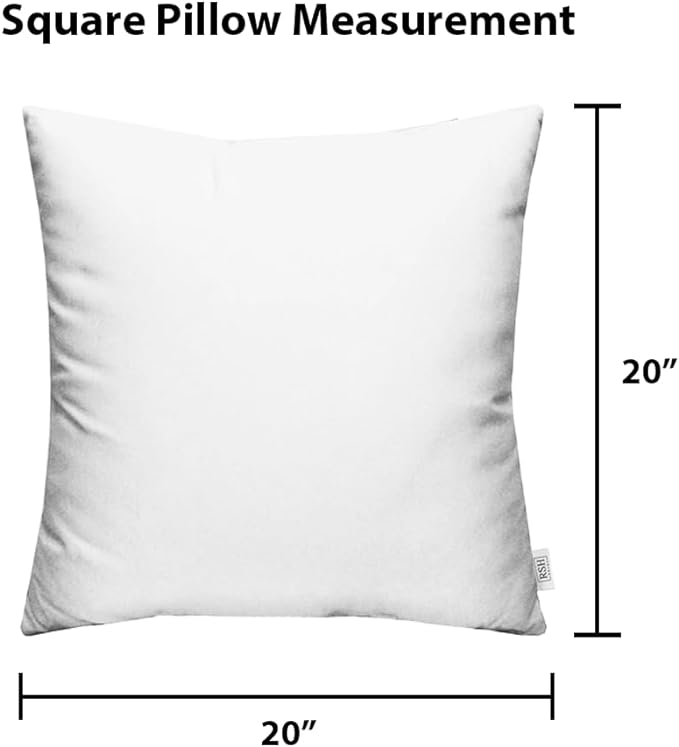 RSH DECOR: Sunbrella Square Throw Pillows Set of 4 | 20" x 20" | Water and Fade-Resistant Performance Fabric | Outdoor Pillow Covers with Down-Alternative Inserts | Canvas Taupe
