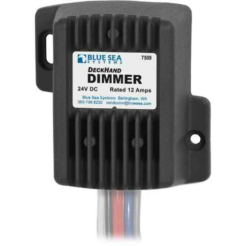Blue Sea Systems 7509 Deckhand DIMMER Switch 12A 24V, Blue