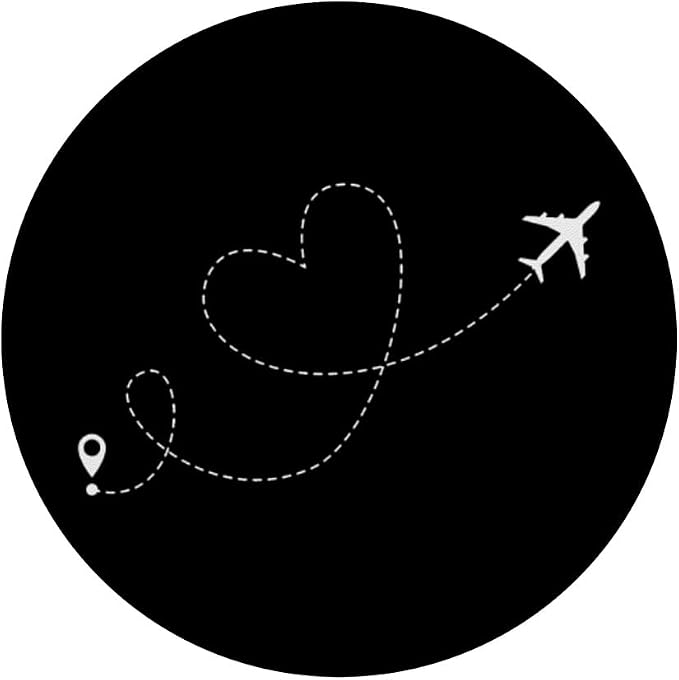 Love Travel Airplane Heart Flying Destination Traveling PopSockets Adhesive PopGrip