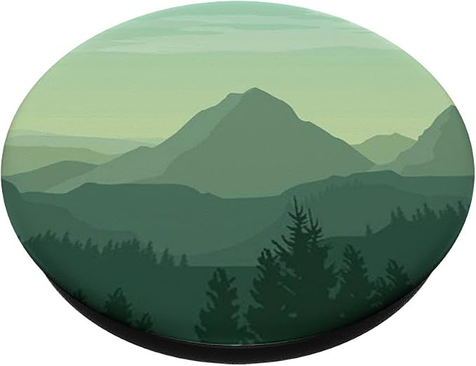 Green Mountain Pop Mount Socket Art Work Tree Woods PopSockets Adhesive PopGrip