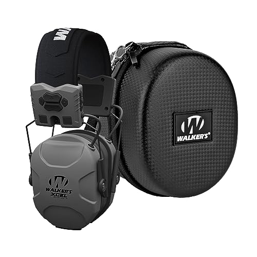 Walker's XCEL 500BT Digital Electronic Muff and Protective Case Bundle