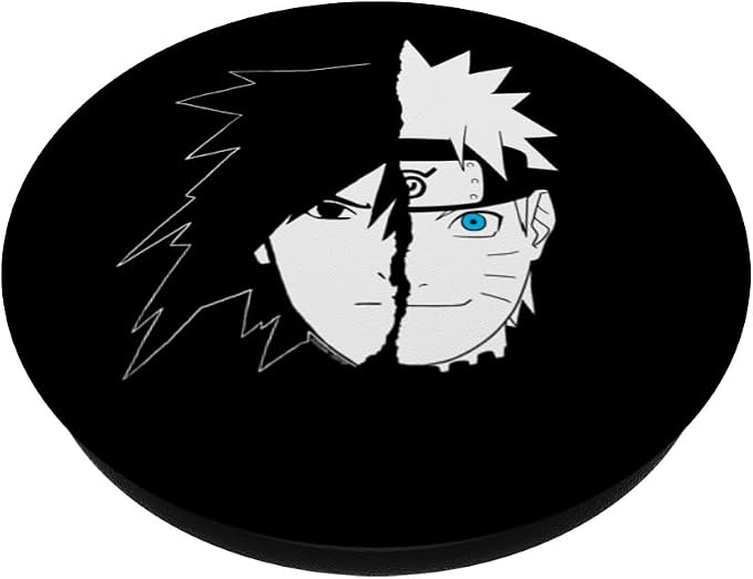 Naruto Sasuke Split Face Anime PopSockets Adhesive PopGrip