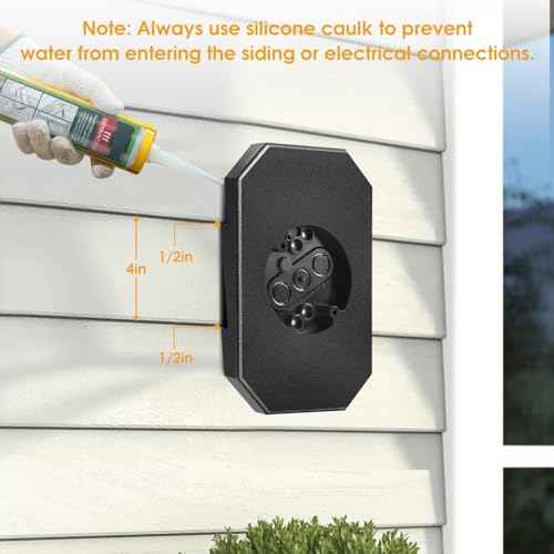 3-Pack FreeCat 8141DBL Siding Mounting Blocks,Bulk Set for Outdoor Lights & Cameras,Fits 1/2" Double Vinyl Siding, Includes Built-in Electrical Boxes & Full Hardware Kit,Black