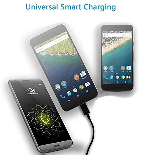 Bright LED MicroUSB Cable Works for Samsung SM-T810 with Touch Activated LED Light! (5ft)