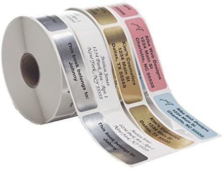 Return Address Labels - Roll of 500 Personalized Labels (Clear)
