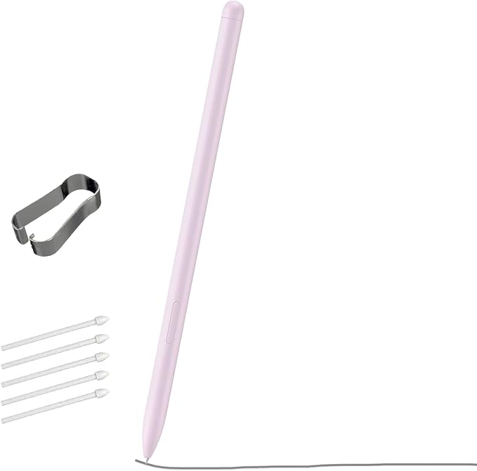Beige Galaxy Tab S9 FE S Pen for Samsung Galaxy Tab S9 FE Stylus Pen Replacement 4096 Pressure Levels with Free 5 Tips