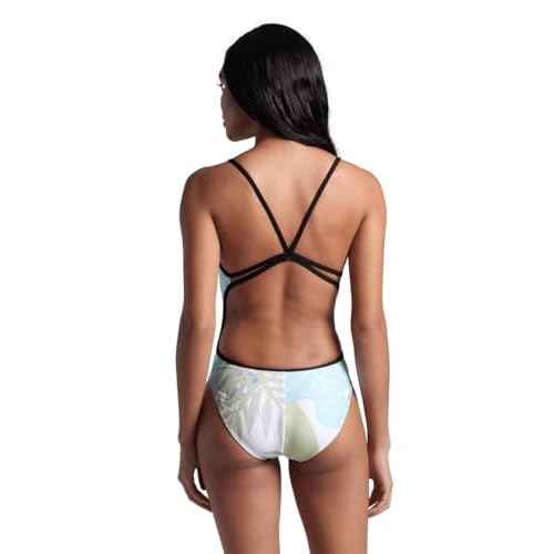 ARENA Womens Performance Women's Light Floral Lace Back Swimsuit