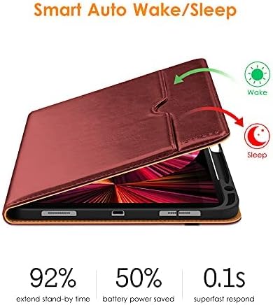 DTTO Case for iPad Pro 11 Inch 4th / 3rd / 2nd / 1st Generation 2022/2021/2020/2018Premium PU Leather Folio Stand Cover with Hand Strap Auto Wake/SleepMultiple Viewing Angles Black