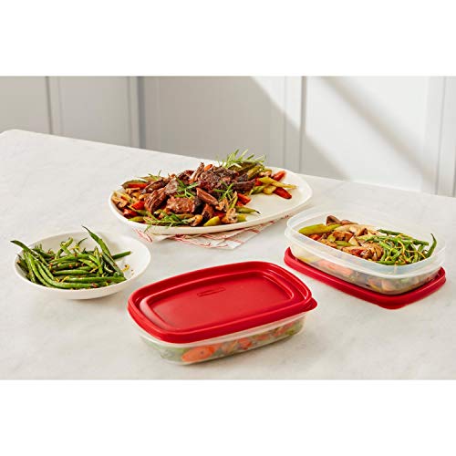 Rubbermaid EasyFindLids Meal Prep Containers 5.5 Cup Red - color: Red, size: 5.5 Cup (10-Piece)