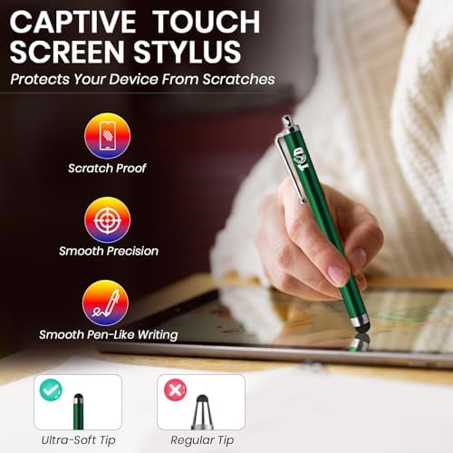 TCD 100 Pack Stylus Pen for iPad High Precision Universal Capacitive Bulk Digital Stylus Pen – Compatible w/iPhone Tablet Touchscreen Laptop – Rubber Tip Black Styluses for All Touch Screen Devices