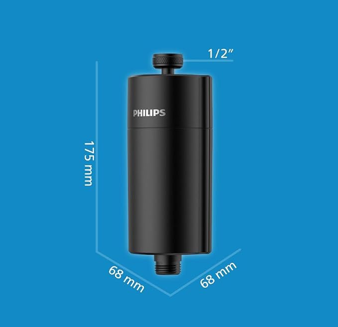 Philips Water in-Line Shower Filter, 50 000 L Filtration Capacity, fits All