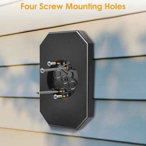 3-Pack FreeCat 8141DBL Siding Mounting Blocks,Bulk Set for Outdoor Lights & Cameras,Fits 1/2" Double Vinyl Siding, Includes Built-in Electrical Boxes & Full Hardware Kit,Black