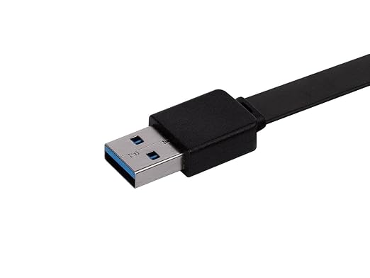 Monoprice Flat USB Type-C to Type-A 3.2 Gen1 Charge and Sync Cable - 5Gbps 3 Amp Charging Reversible Connector Resists Tangling Compatible with USB Type-C Devices 6 Feet Black