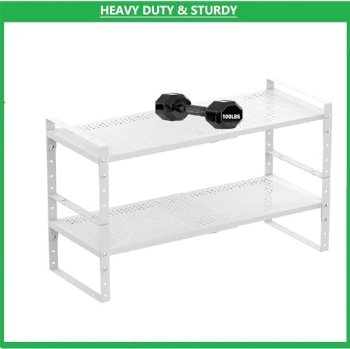 Multi-Functional Metal Shoe Rack, Space-Saving, Perfect for Entryway, Closet, Bathroom, etc. - Sturdy and Durable, High Weight Capacity(3PACKS/White/Medium) - color: 3packs/White, size: Medium