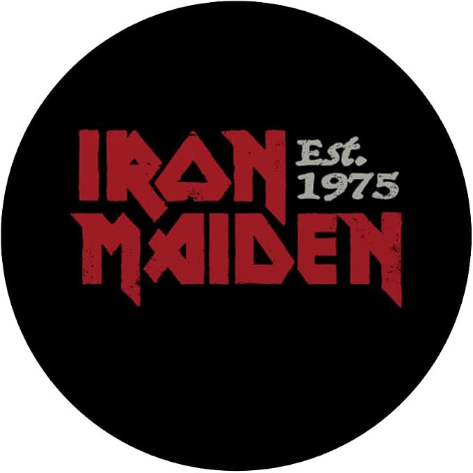 Iron Maiden Logos On Black PopSockets PopGrip for MagSafe