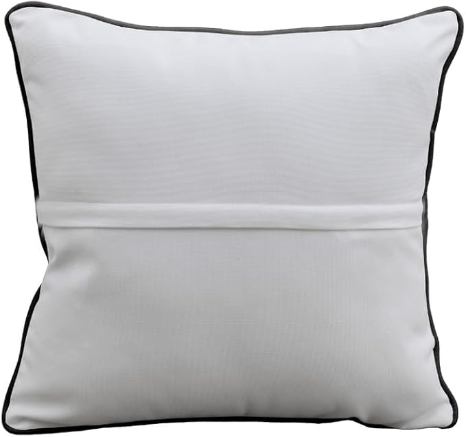 East Green 18 x 18 Waterproof Outdoor Pillow with Insert, Navy with White Piping- Premium Olefin Outdoor Accent Pillow for Patio Furniture