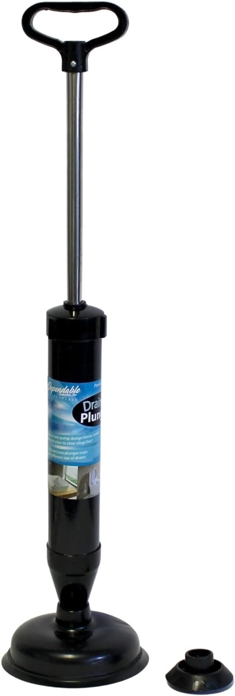 High Pressure Powerful Pump Multi-Drain Plunger Bathroom Kitchen Toilet Shower Sinks (Black)