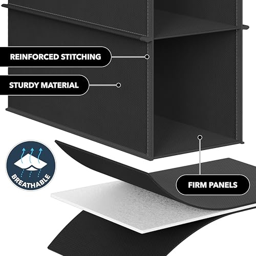 Simple Houseware 2 Pack 10 Shelves Hanging Organizer, Black - color: Black, size: 2-pack