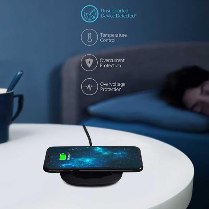 Wireless Charger Fast 7.5W and 10W Compatible with T-Mobile REVVL 7 PRO 5G Charging Pad Slim