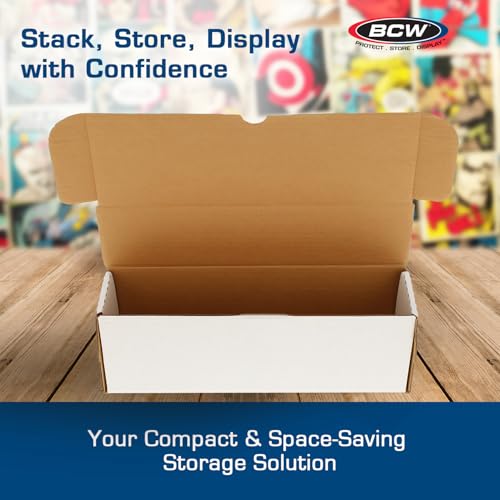 BCW 14-Inch Semi-Rigid #1 Storage Box - 1 Pack | Holds 350 Semi-Rigid Card Holders | Vertical Card Organizer | Ideal for Sports, Trading Cards Baseball, Magic, Pokemon - style: 1 Pack