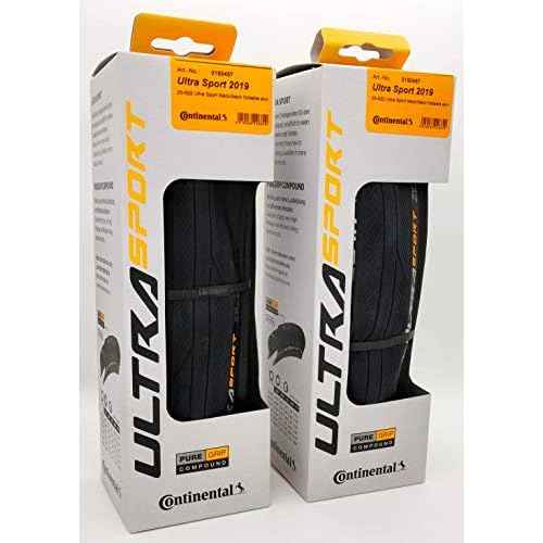 Continental Ultra Sport III 700x25c Black/Black Folding PureGrip - Pair (2 Tires)