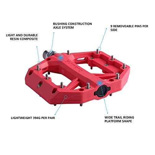 SHIMANO PD-GR400 Flat Pedal, Red