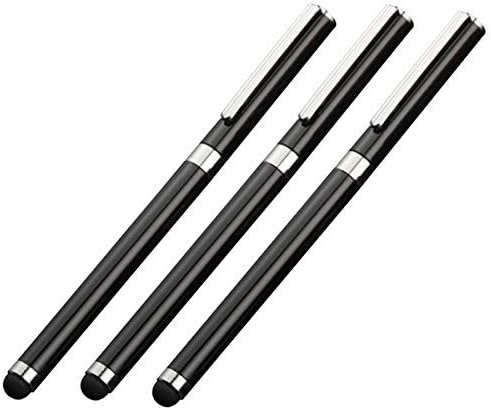 PRO Stylus + Pen Works for Plantronics 203622-01 with Custom High Sensitivity Touch and Black Ink! [3 Pack-Black]