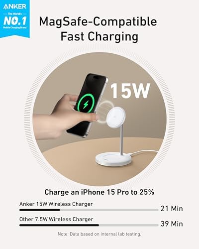 Anker MagSafe Compatible MagGo Charger Stand iPhone 17 Wireless Charger 2-in-1 Charging Station &amp Prime 3-in-1 Charging Station AirCool Wireless Charger