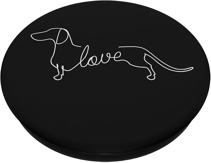 Dachshund Chiweenie Wiener Dog Love Art Sketch Gift PopSockets Adhesive PopGrip