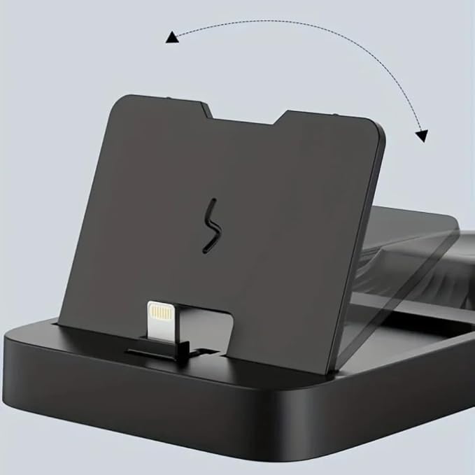 3 in 1 Desktop Foldable Wireless Charger Stand for iPhone 14 13 12 11 Pro Max 10 XS Apple Watch 10 9 8 7 6 5 4 3 2 AirPods Pro 2 (Black)