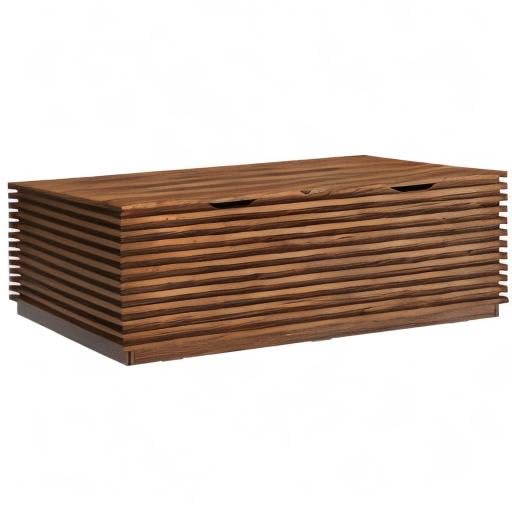 Modway Render 47" Wood Grain Storage Bench in Walnut - color: Walnut