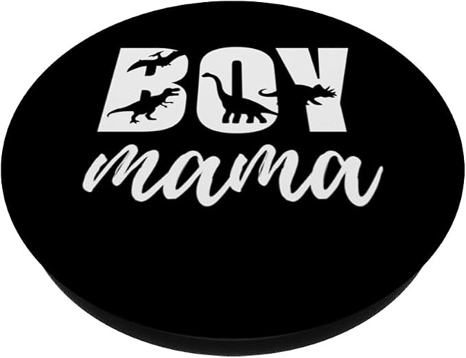 Boy Mama Saurus Mom Mommy Dinosaur Dino Trex Mother Women PopSockets Adhesive PopGrip