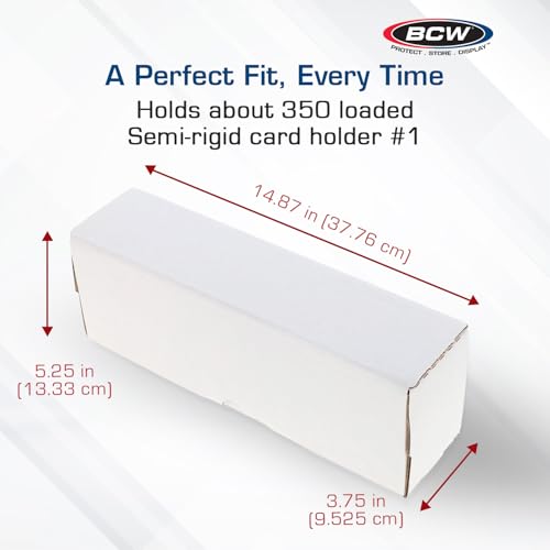 BCW 14-Inch Semi-Rigid #1 Storage Box - 3ct | Holds 350 Semi-Rigid Card Holders | Vertical Card Organizer | Ideal for Sports, Trading Cards Baseball, Magic, Pokemon - style: 3 Pack