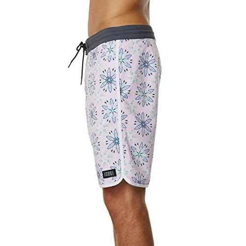 O'NEILL Men's 18 Inch Geo Print Boardshorts - Water Resistant Swim Trunks for Men with Quick Dry Stretch Fabric and Pockets