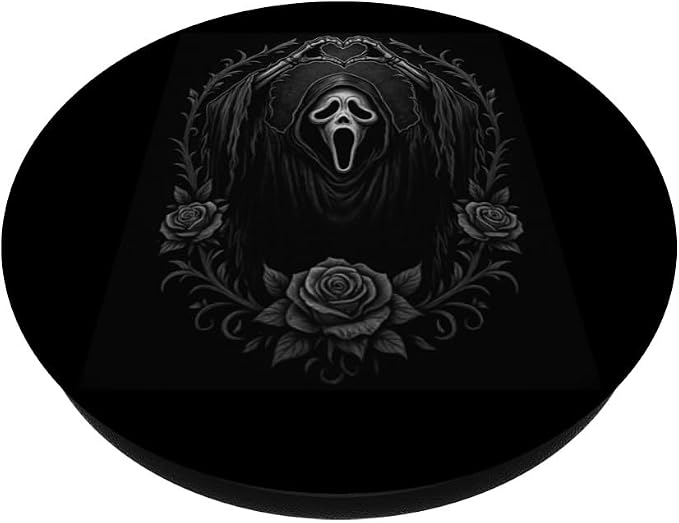 Scary Face Horror Poster Creepy Halloween PopSockets PopGrip for MagSafe