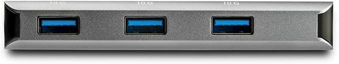 StarTech.com 3 Port 10Gbps USB C Hub with SD Card Reader - 3x USB-A & 1x SD Slot - Portable USB 3.1 Type C Adapter Hub - Laptop Hub - USB Bus Powered - Thunderbolt 3 Compatible , TAA (HB31C3ASDMB)