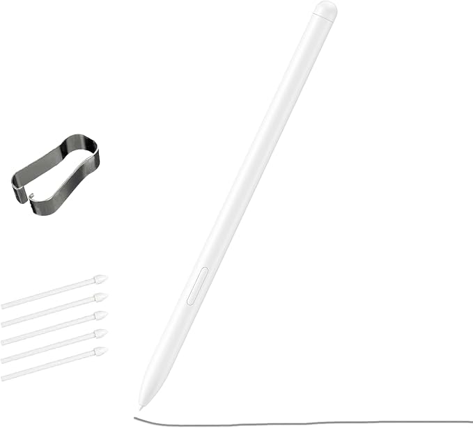 Beige Galaxy Tab S9 FE S Pen for Samsung Galaxy Tab S9 FE Stylus Pen Replacement 4096 Pressure Levels with Free 5 Tips