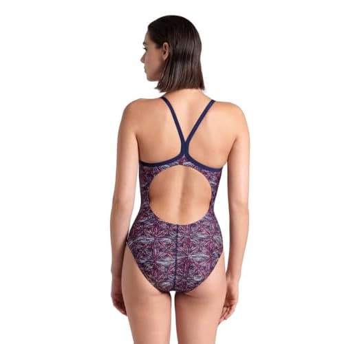 ARENA Womens Performance Women's Abstract Tiles Light Drop Back Swimsuit