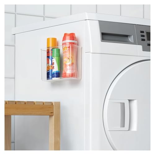 iDesign Adhesive Organizer Bin - Damage-Free Hanging for Kitchen, Bathroom, or Office - Set of 2 - Clear - style: Pack of 2