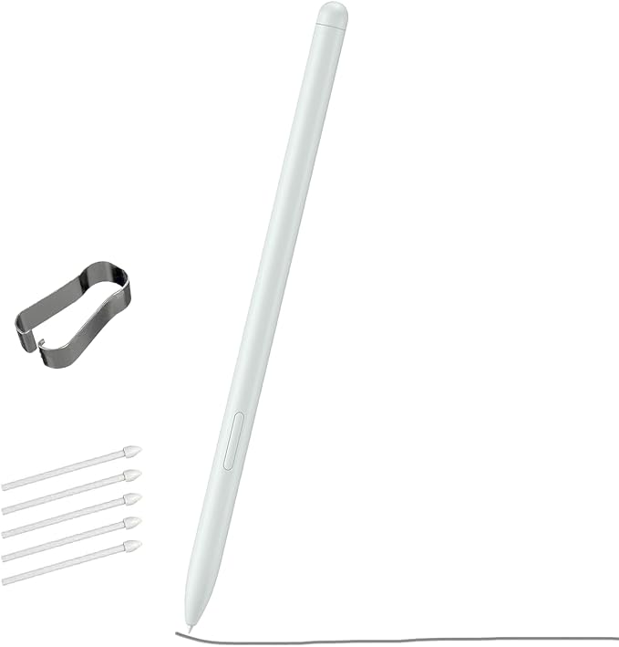Beige Galaxy Tab S9 FE S Pen for Samsung Galaxy Tab S9 FE Stylus Pen Replacement 4096 Pressure Levels with Free 5 Tips