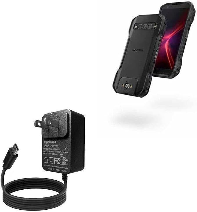 BoxWave Charger Compatible with Kyocera DuraForce Pro 3 - Wall Charger Direct (15W) Rapid Charge Your Device with Built-in 3ft Cable