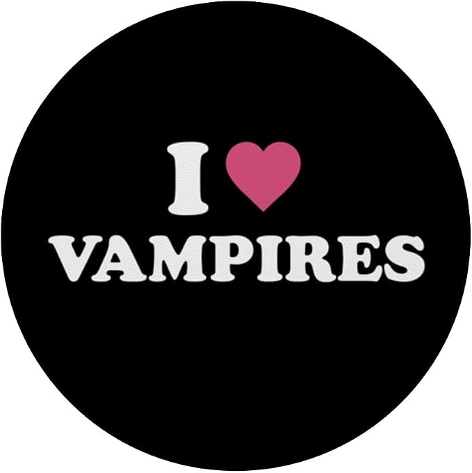 I Love Vampires Pink Emo Goth Boys Girls PopSockets Standard PopGrip