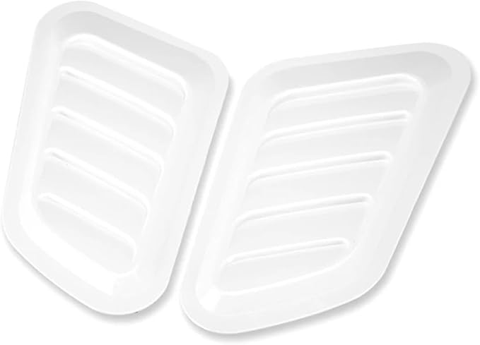 2Pcs ABS Car Air Flow Intake Hood Scoop Vent Bonnet Cover Universal DIY