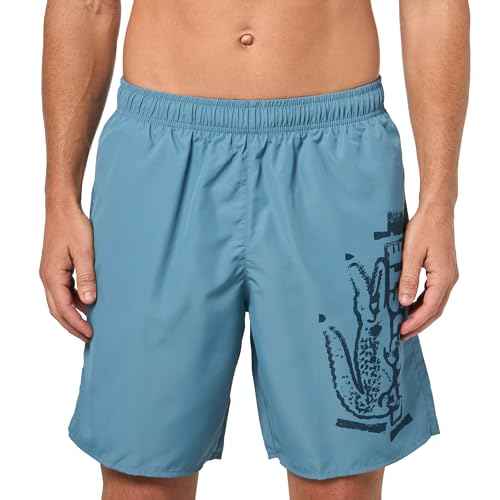 Lacoste Mens Stamp Print Swim Trunks